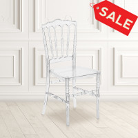 Flash Furniture BH-H002-CRYSTAL-GG Flash Elegance Crystal Ice Napoleon Stacking Chair 